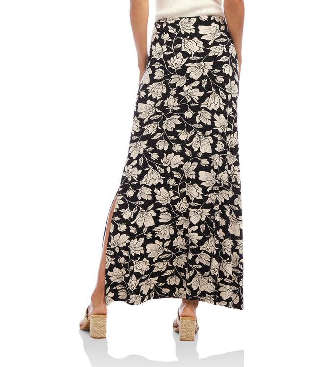 Karen Kane Black Flare Midi Skirt Karen Kane