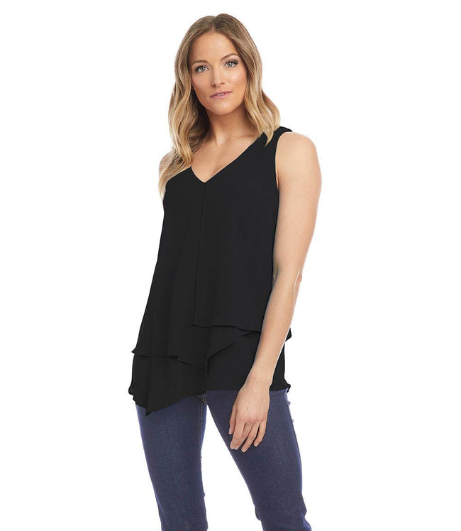 Karen Kane Black Layered Tank Karen Kane