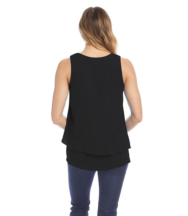 Karen Kane Black Layered Tank Karen Kane