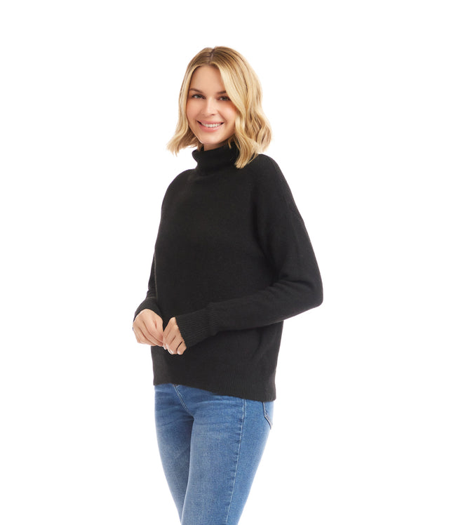 Karen Kane Black Mock Neck Sweater Karen Kane