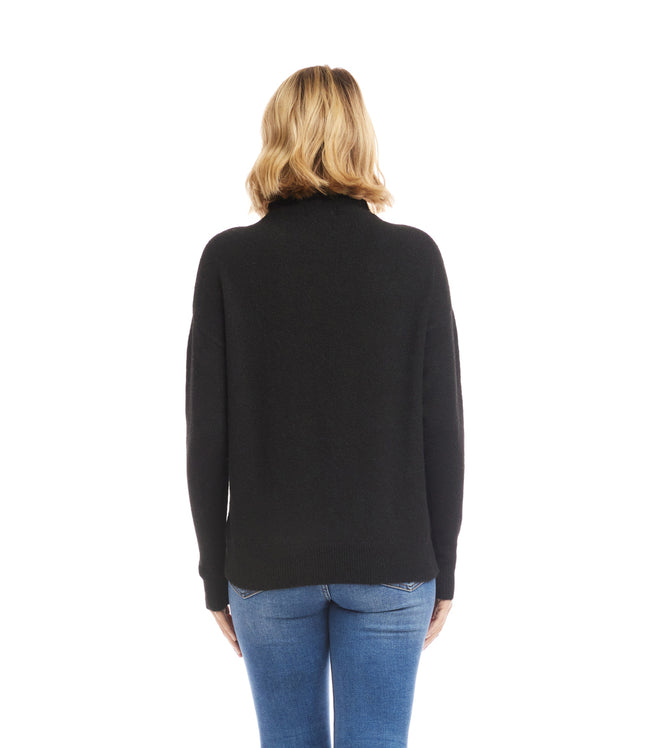Karen Kane Black Mock Neck Sweater Karen Kane
