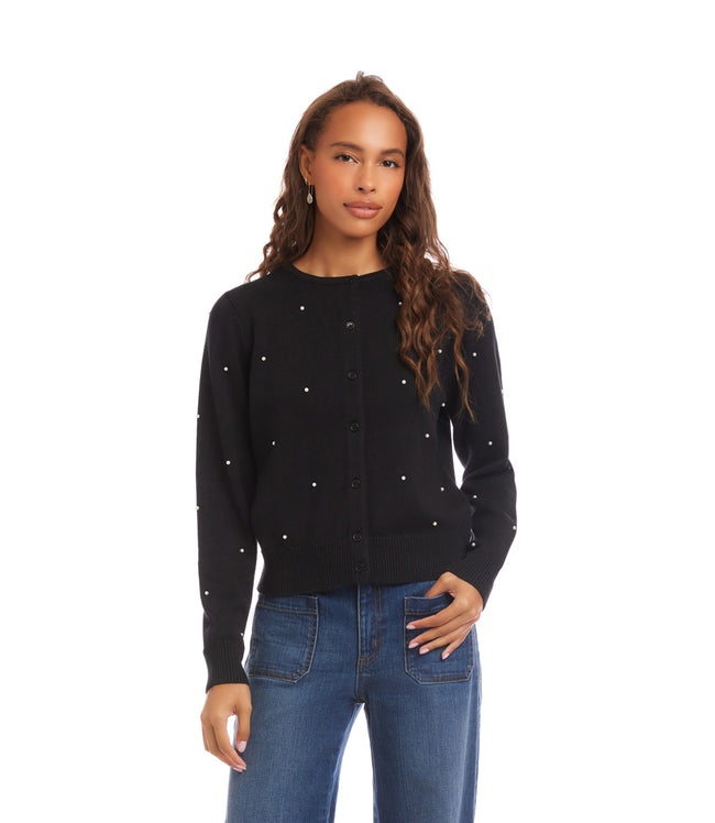 karen kane Black Pearl Cardigan Sweater Karen Kane