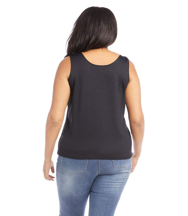Karen Kane Black Plus Size Scoop Tank Karen Kane