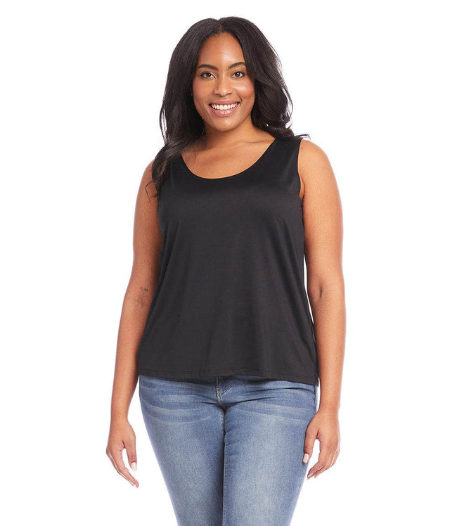 karen kane Black Plus Size Scoop Tank Karen Kane