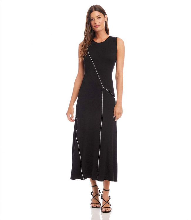 Karen Kane Black Reverse Seam Dress Karen Kane