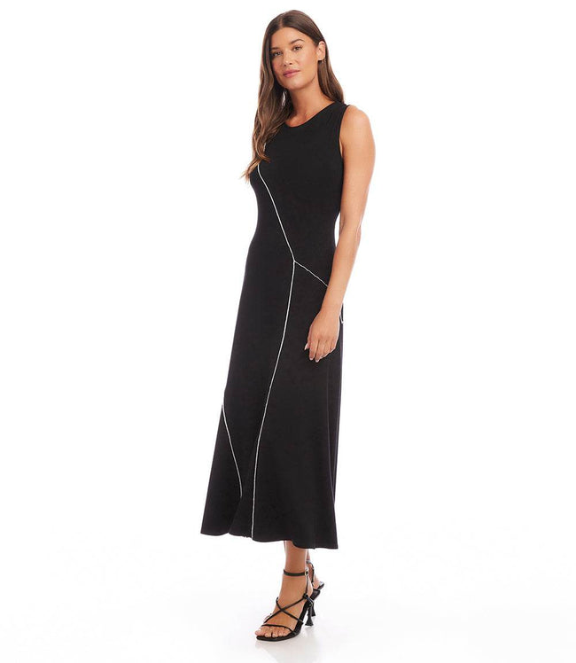 Karen Kane Black Reverse Seam Dress Karen Kane