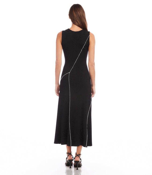 Karen Kane Black Reverse Seam Dress Karen Kane