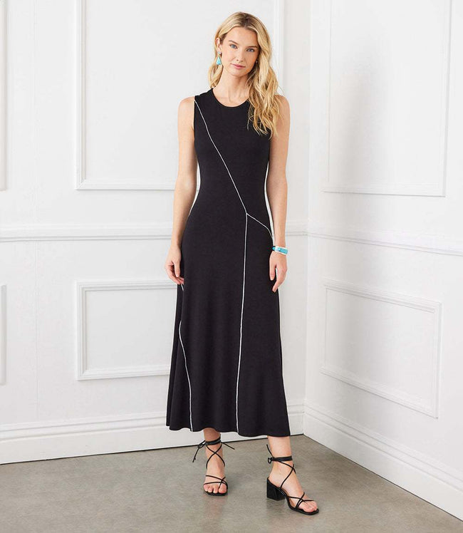 karen kane Black Reverse Seam Dress Karen Kane