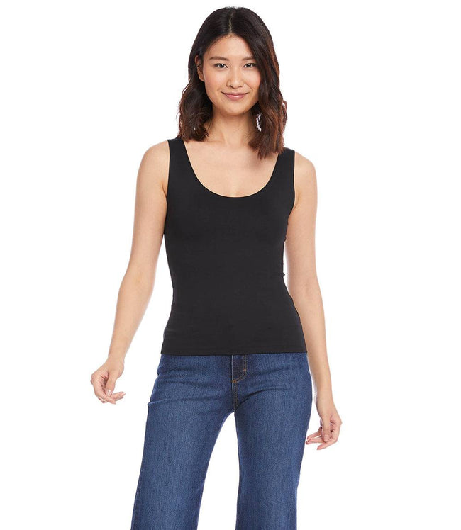 Karen Kane Black Scoop Tank Karen Kane