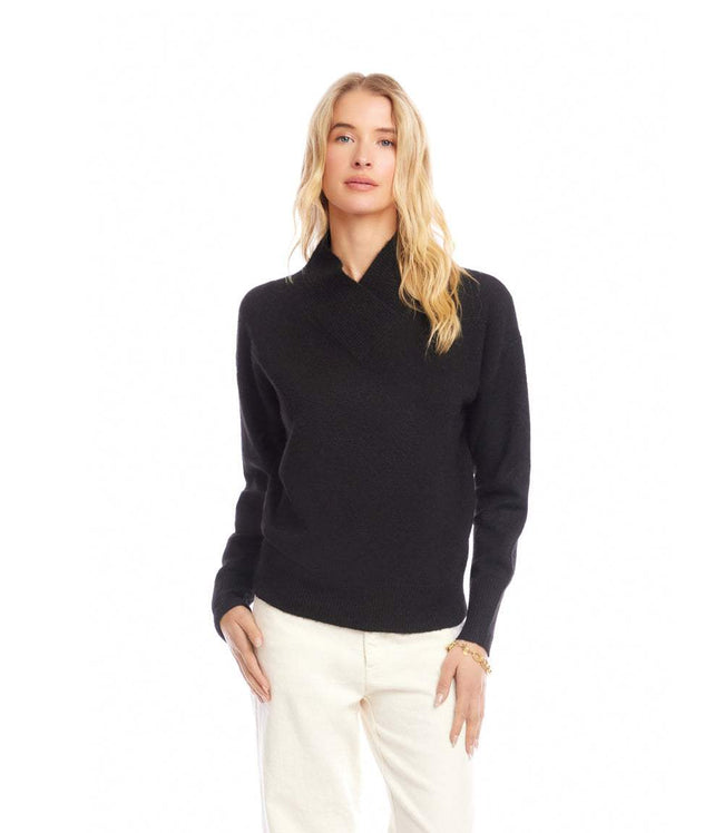Karen Kane Black Shawl Collar Sweater Karen Kane