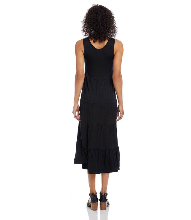 Karen Kane Black Tiered Midi Dress Karen Kane