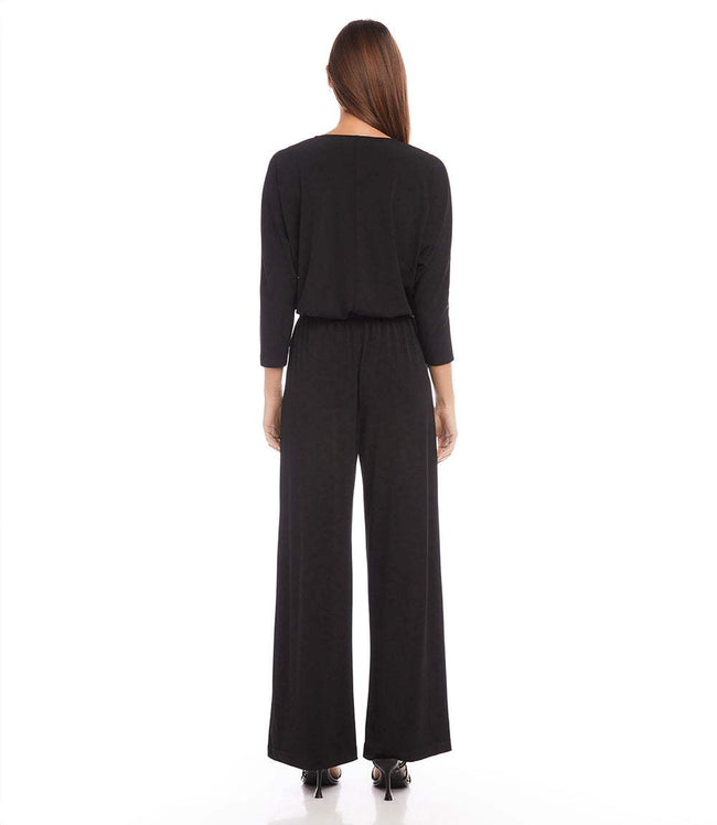 Karen Kane Black Travel Jersey Jumpsuit Karen Kane