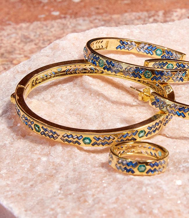 karen kane Blue Crystal Inlay Bracelet Karen Kane