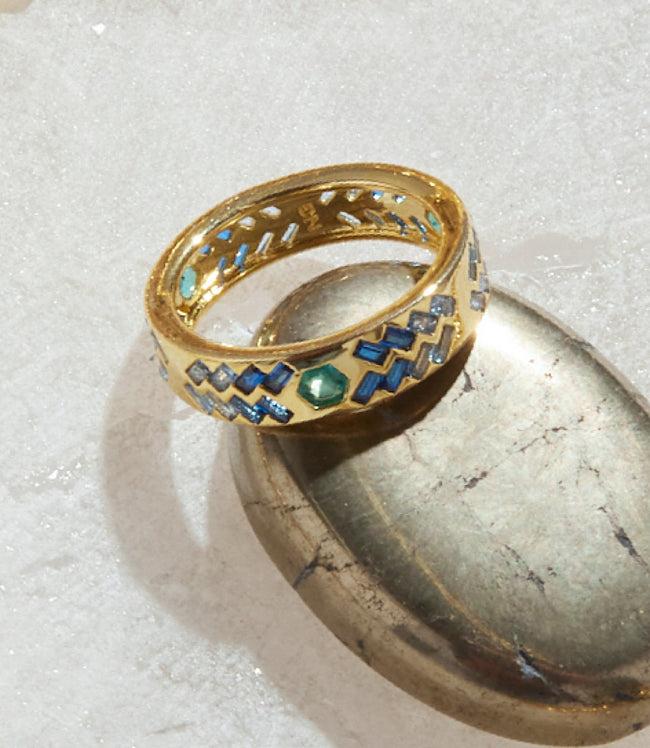 Karen Kane Blue Crystal Inlay Ring Karen Kane