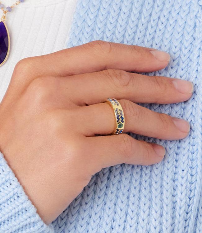 Karen Kane Blue Crystal Inlay Ring Karen Kane