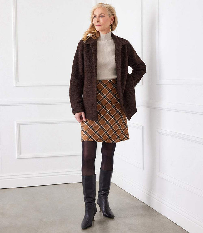 karen kane Brown Brushed Shirt Jacket Karen Kane