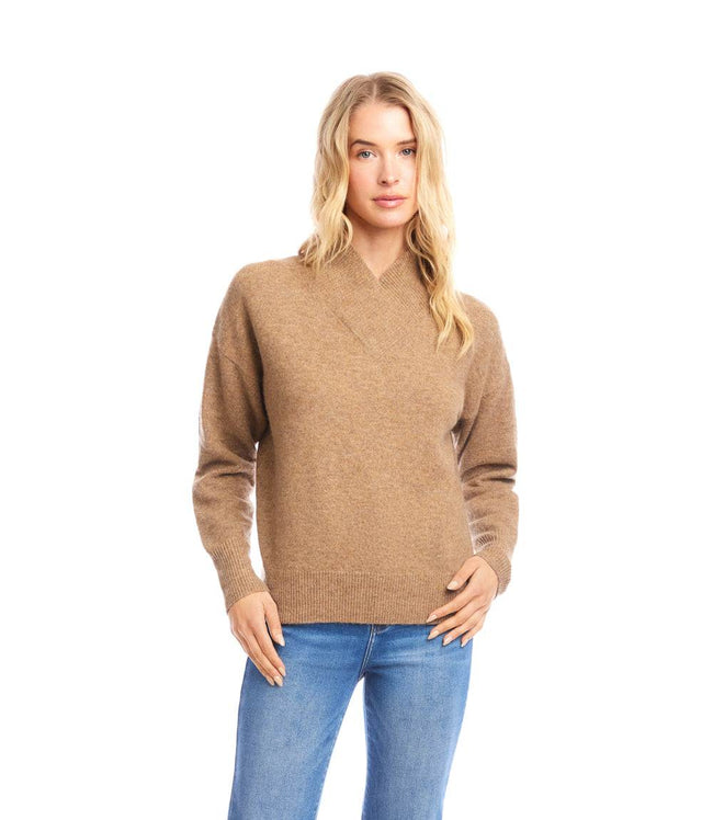 Karen Kane Camel Shawl Collar Sweater Karen Kane