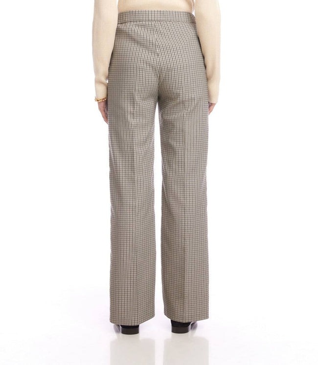 Karen Kane Check Straight Leg Trousers Karen Kane