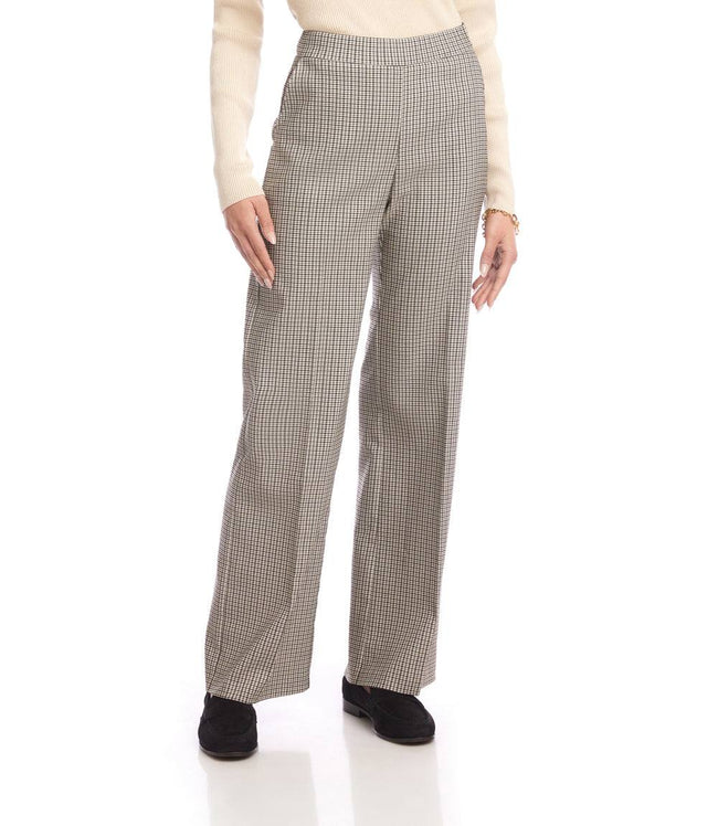 karen kane Check Straight Leg Trousers Karen Kane