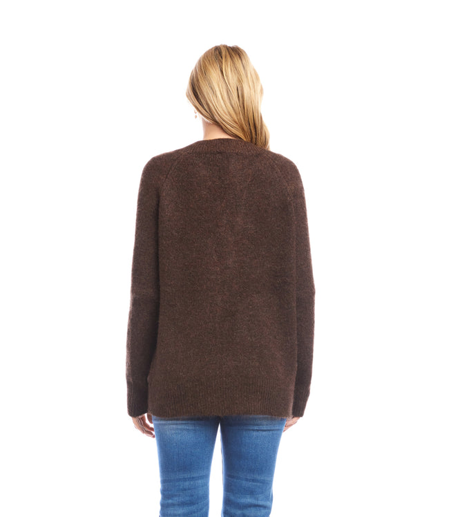 Karen Kane Chocolate Cardigan Sweater Karen Kane