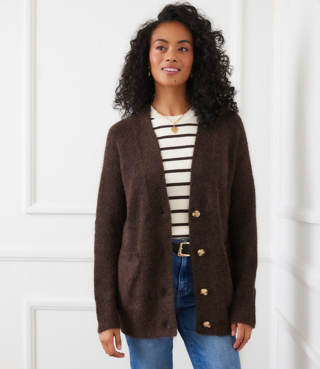 karen kane Chocolate Cardigan Sweater Karen Kane