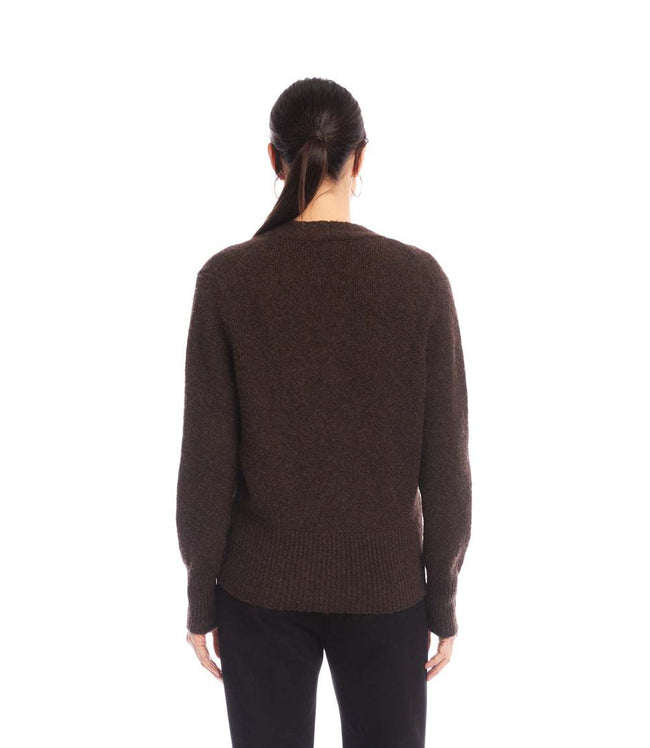 Karen Kane Chocolate Wrap Sweater Karen Kane