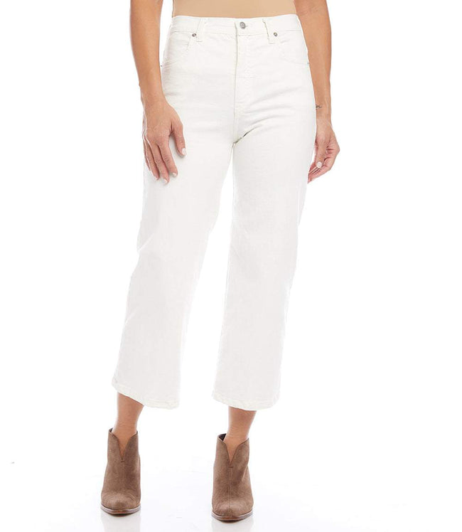 karen kane Cream Brooklyn Cropped Jeans Karen Kane