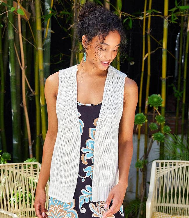 karen kane Cream Open Sweater Vest Karen Kane