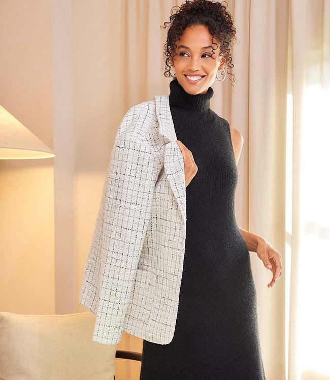 Karen Kane Cream Tweed Blazer Karen Kane