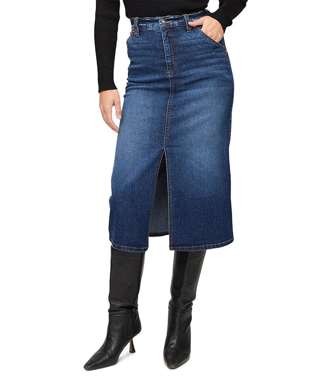 Karen Kane Denim Denim Midi Skirt Karen Kane