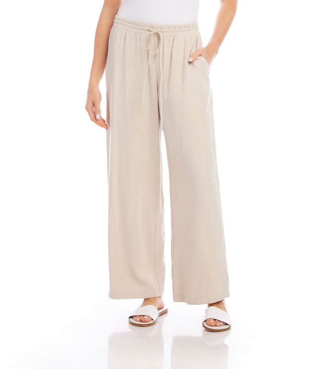 Karen Kane Ecru Drawstring Pants Karen Kane
