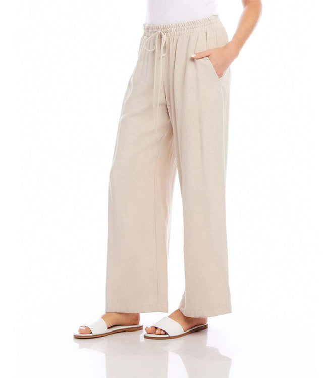 Karen Kane Ecru Drawstring Pants Karen Kane