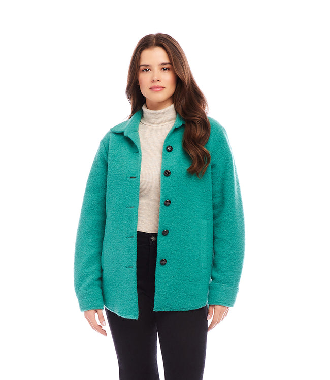 Karen Kane Glass Brushed Shirt Jacket Karen Kane