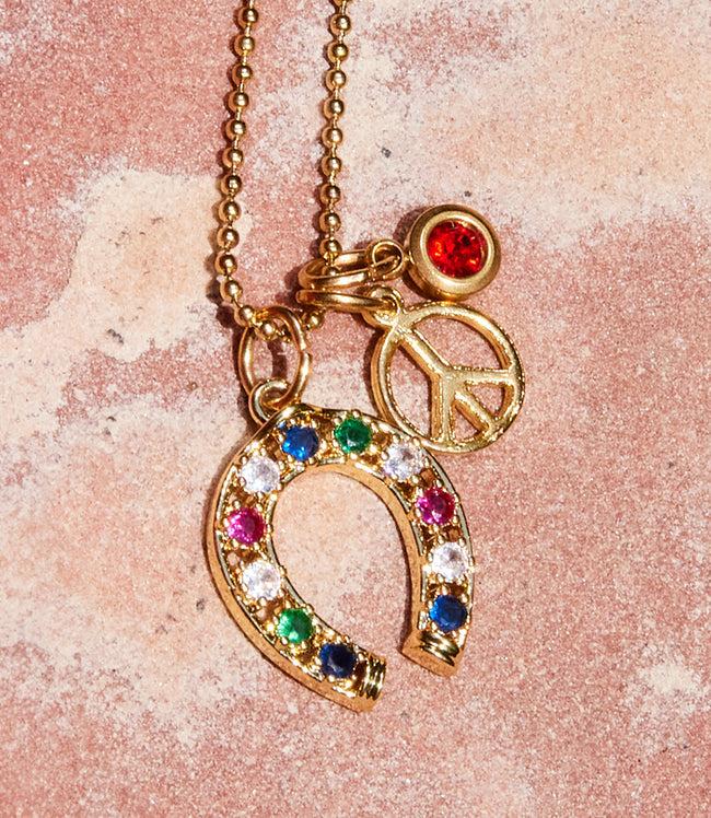 karen kane Gold Charm Cluster Necklace Karen Kane