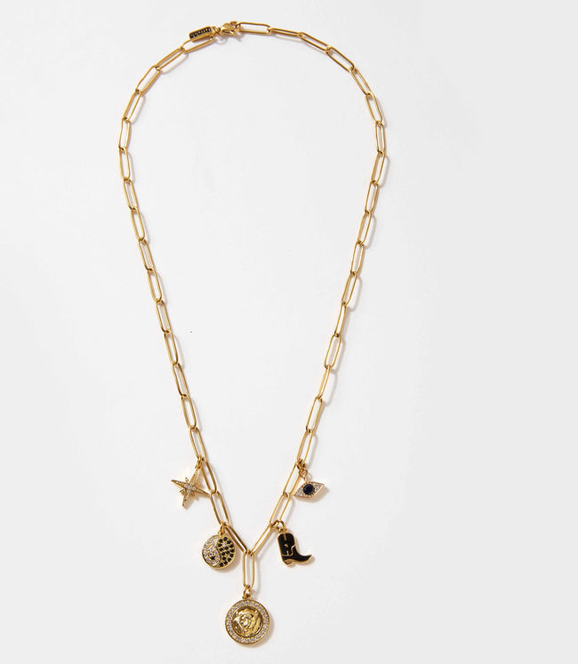 Karen Kane Gold Charm Station Necklace Karen Kane