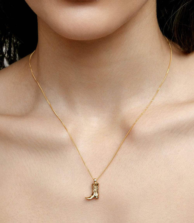 Karen Kane Gold Cowboy Boot Necklace Karen Kane