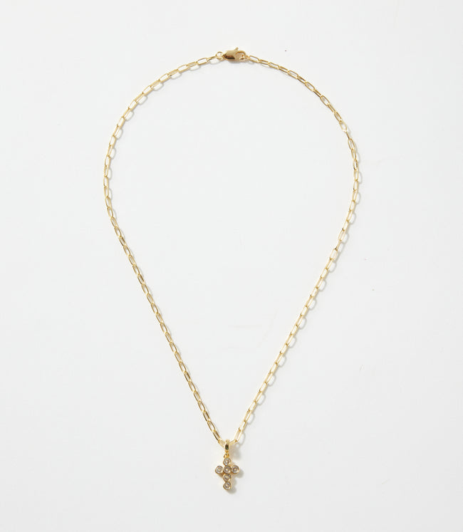 Karen Kane Gold Cross Crystal Necklace Karen Kane