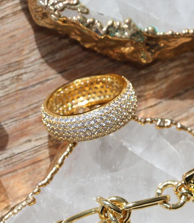 karen kane Gold Crystal Ring Karen Kane