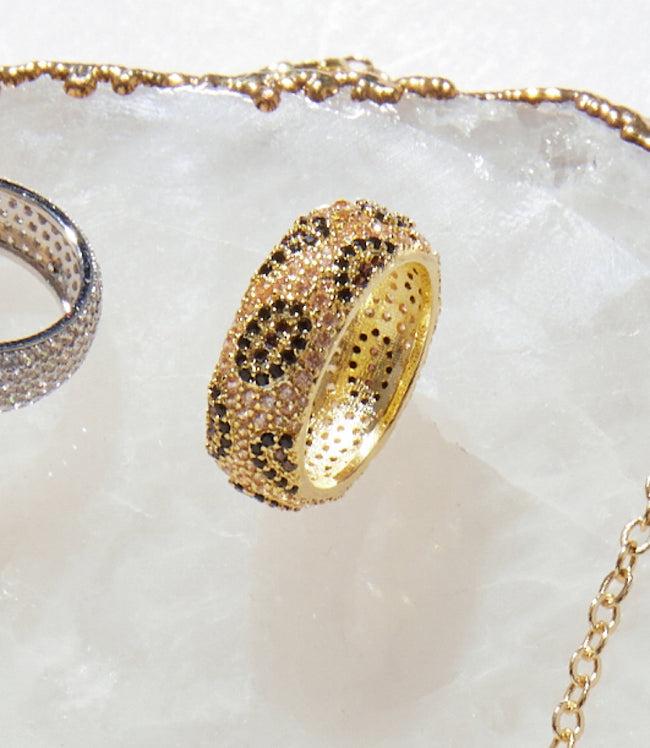 karen kane Gold Leopard Crystal Ring Karen Kane