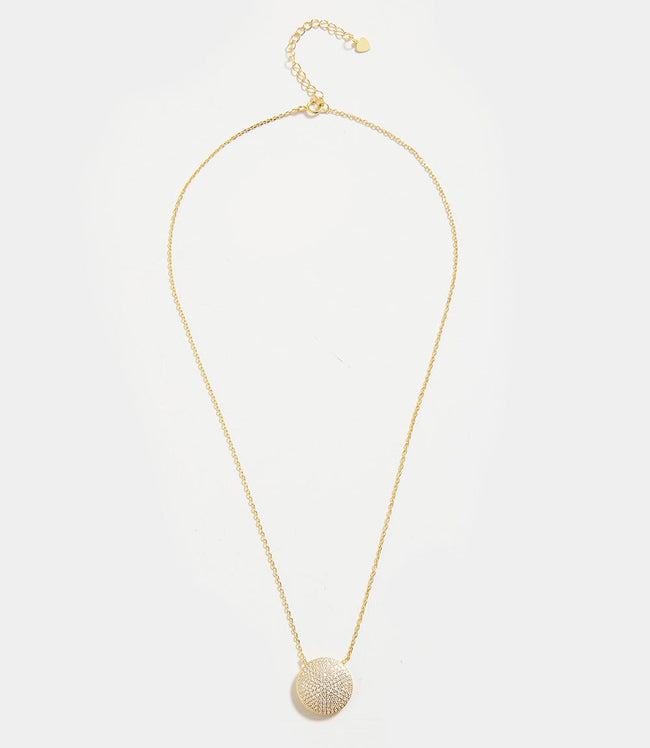 Karen Kane Gold Pavé Disk Necklace Karen Kane