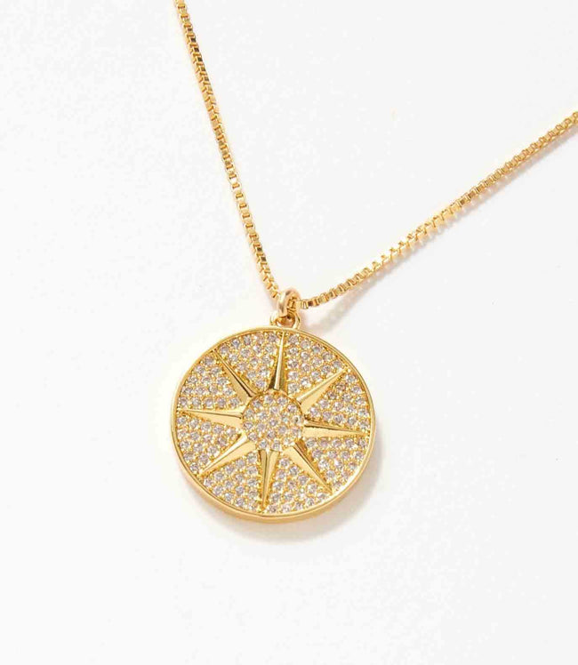 karen kane Gold Pavé Sun Dial Necklace Karen Kane