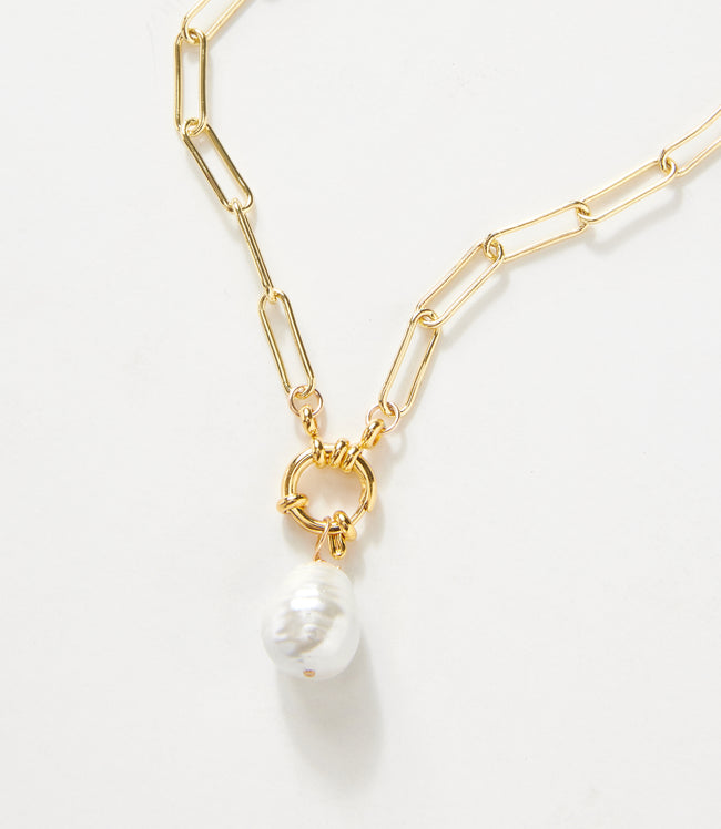 Karen Kane Gold Pearl Toggle Necklace Karen Kane