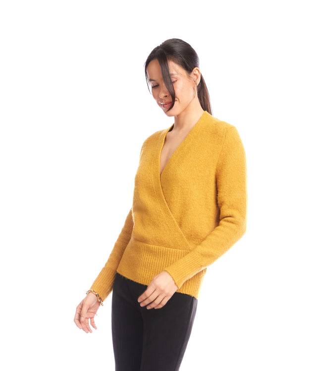 Karen Kane Gold Wrap Sweater Karen Kane