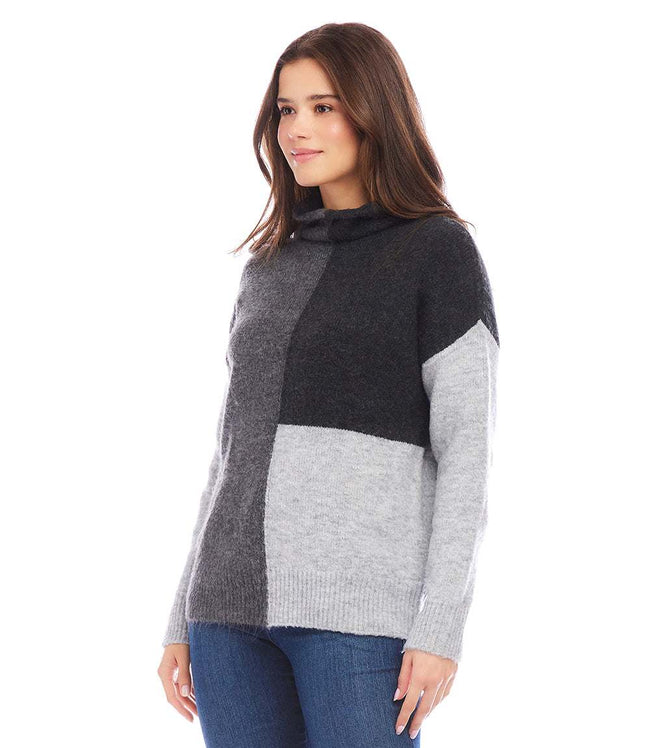 Karen Kane Gray Colorblock Sweater Karen Kane