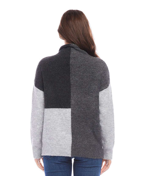 Karen Kane Gray Colorblock Sweater Karen Kane