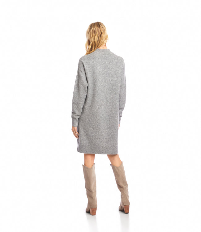Karen Kane Gray Mock Neck Sweater Dress Karen Kane