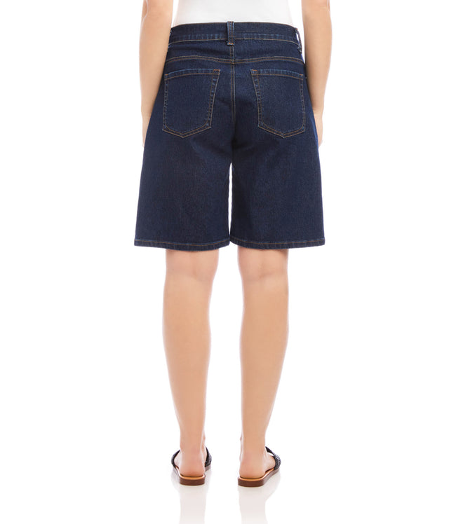 Karen Kane Indigo Denim Bermuda Shorts Karen Kane