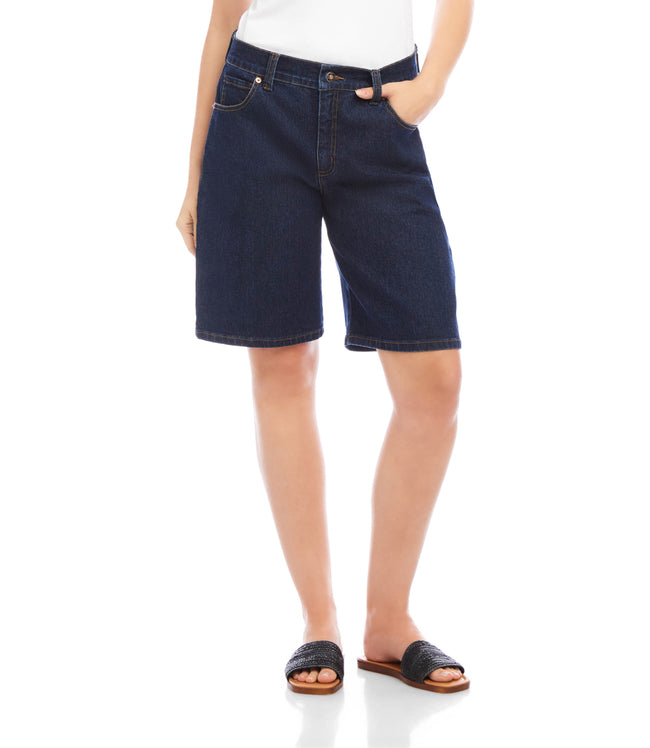 karen kane Indigo Denim Bermuda Shorts Karen Kane