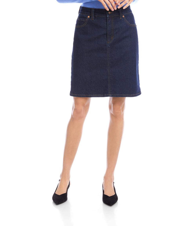 Karen Kane Indigo Denim Short Skirt Karen Kane
