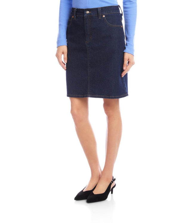 Karen Kane Indigo Denim Short Skirt Karen Kane